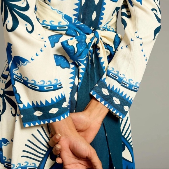 Farm Rio Anthropologie Long-Sleeve Blazer Dress XS - Picture 3 of 10